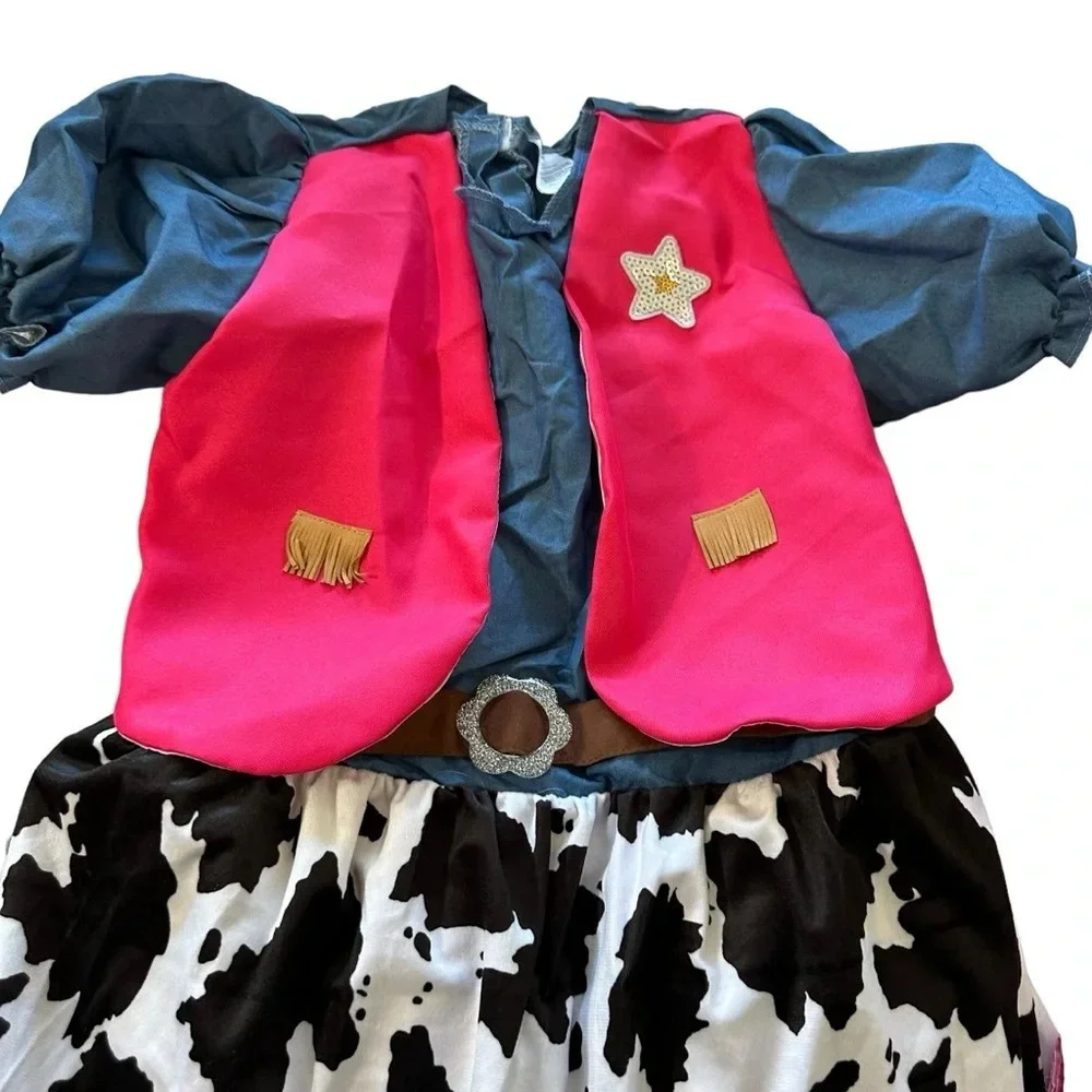 LMYOVE Cowgirl Costume for girls, Role Play Party Helloween Christmas Dress Up